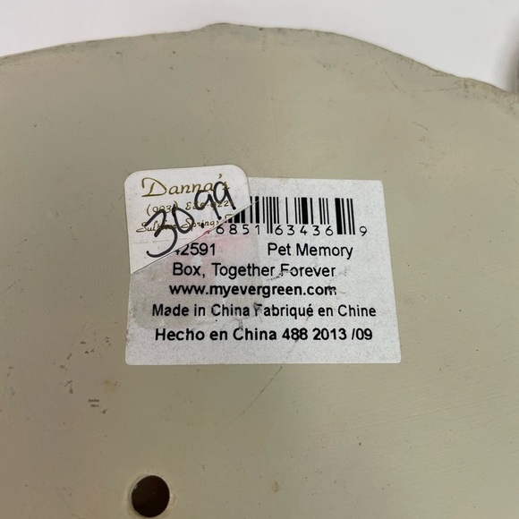 Dog Memory Box Together Forever Ashes Holder Resin Stone Look - Picture 3 of 4